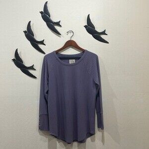Chaser Lavender Thermal Long Sleeve Crew Neck T Shirt - XL